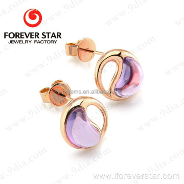 Light Weight Simple Gold Earring Designs for Women
